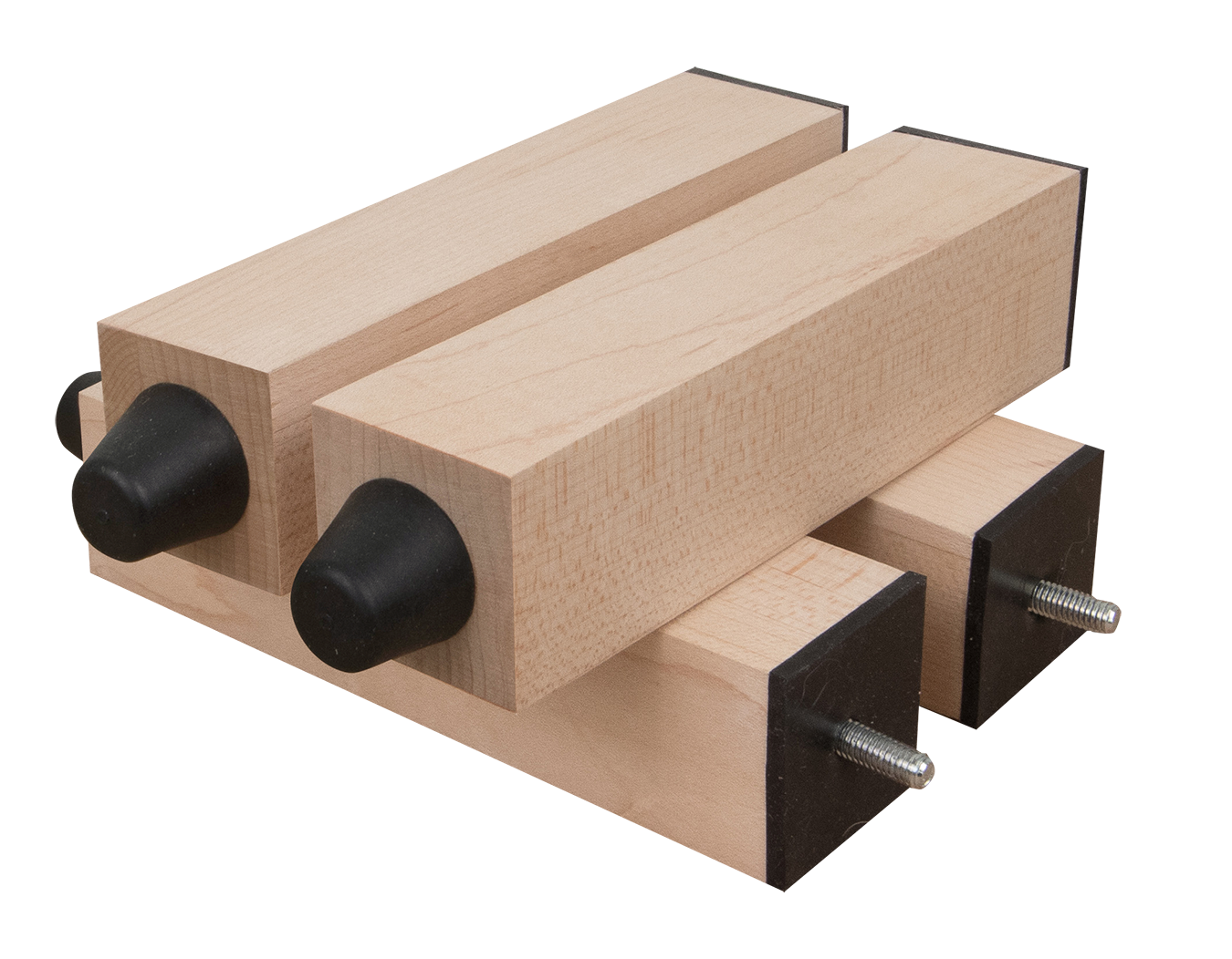 Solid Maple Edge-Grain Audio Platforms w/ M6 or M8 Threaded Brass Inserts - 3" Thick