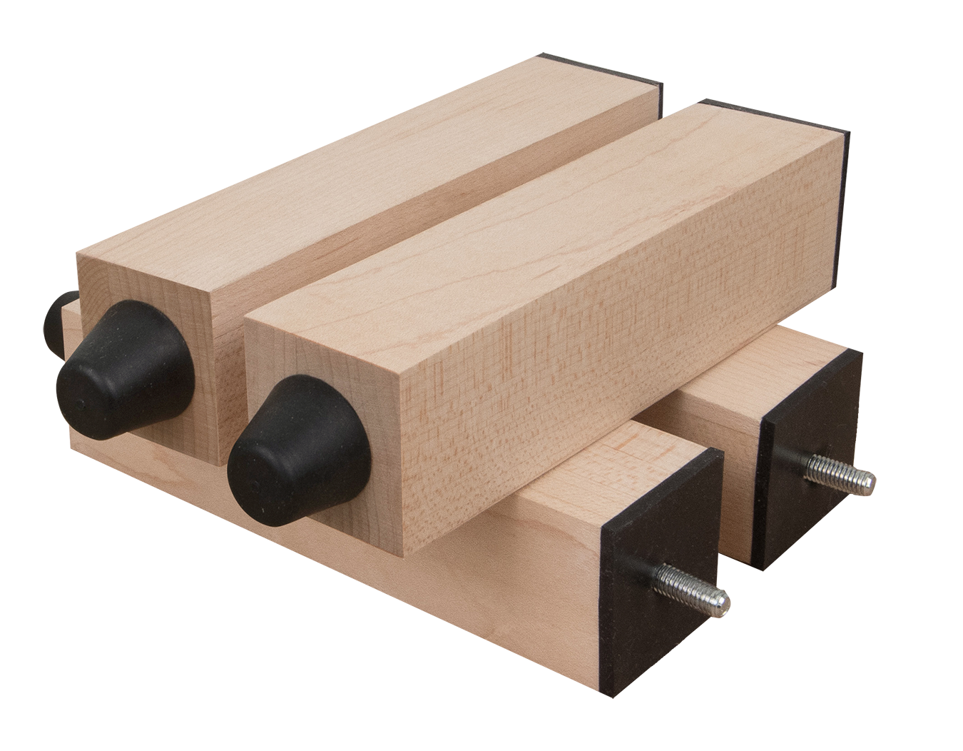 Solid Maple Edge-Grain Audio Platforms w/ M6 or M8 Threaded Brass Inserts - 1¾" Thick