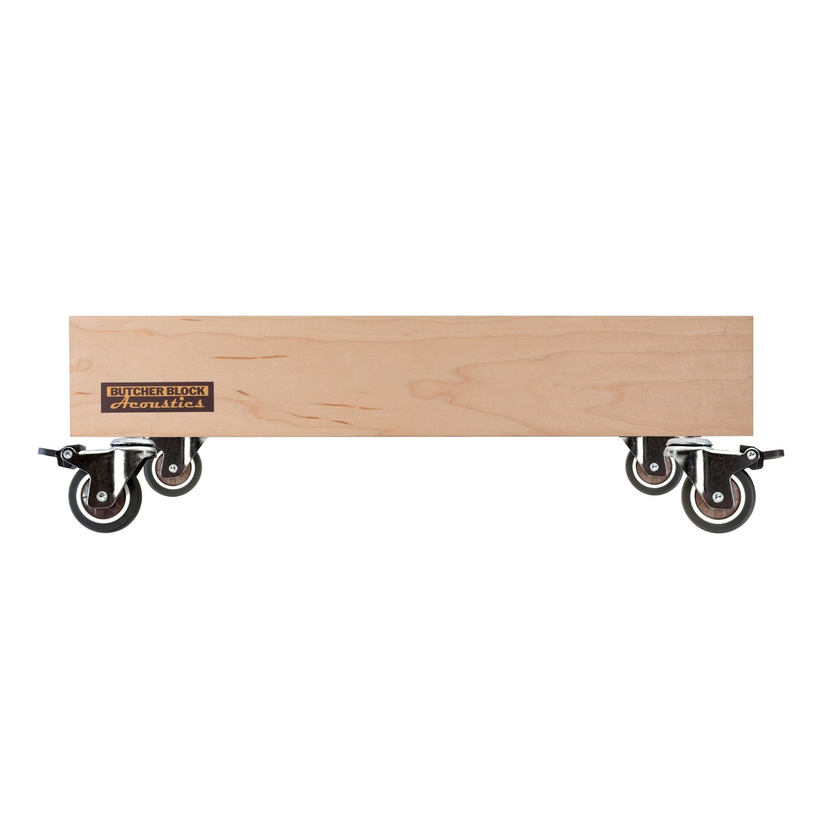 Mobile Audio Stands - Solid Maple Platforms with 2" TPE Swivel Stem Casters