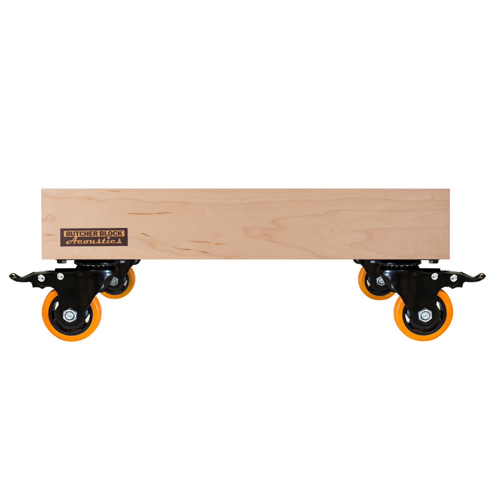 Goliath Mobile Audio Stands - Solid Maple Platforms with 3" Polyurethane Swivel Plate Casters