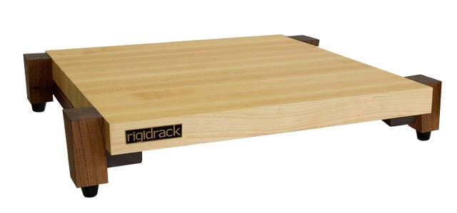 rigidrack® Amp Stands / Speaker Stands - 1½" Thick Solid Maple Platforms - 1½" Walnut Legs