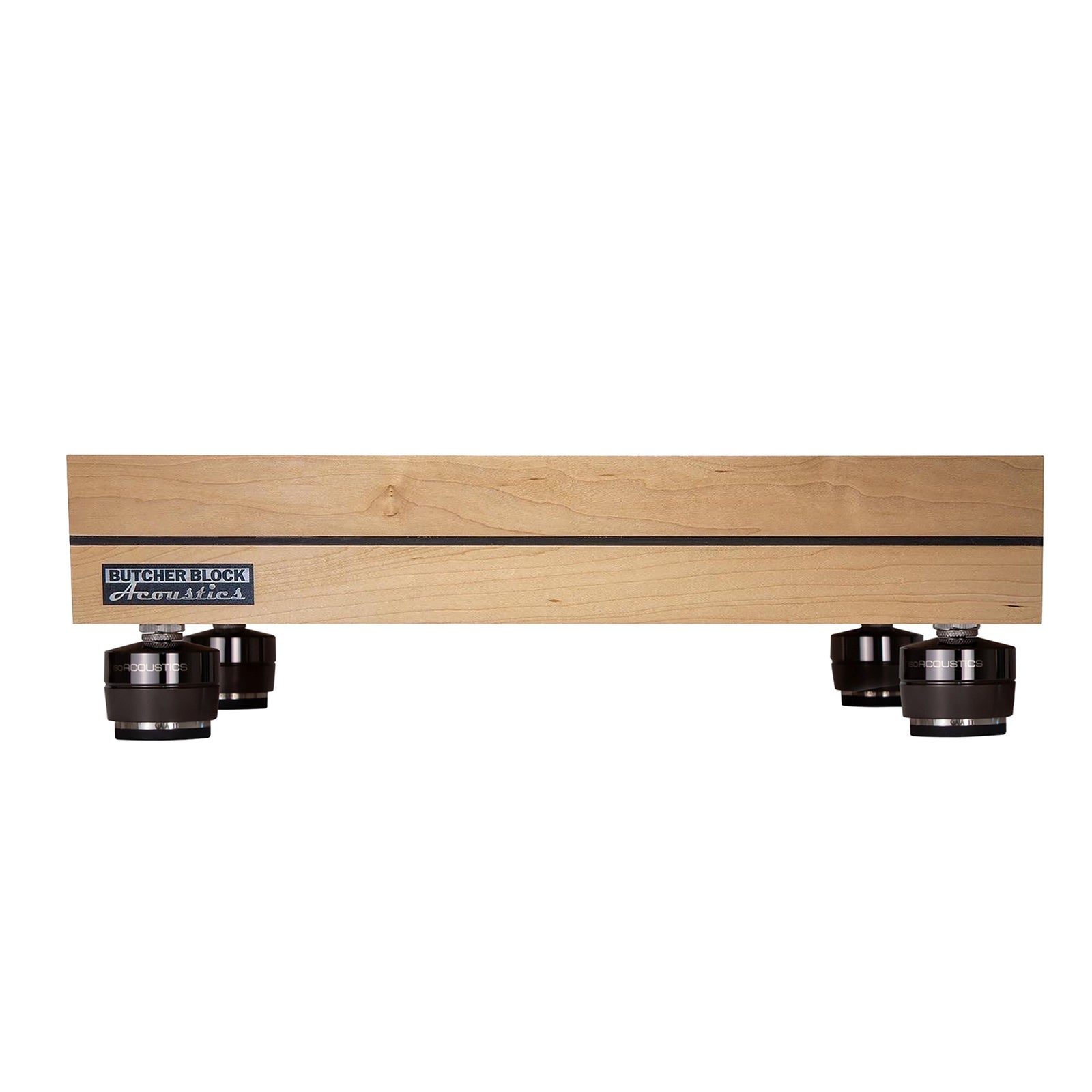 Double B - Maple Edge-Grain Isolation Platform w/ M6 or M8 Threaded Inserts - 3⅛" Thick | Choice of Footer