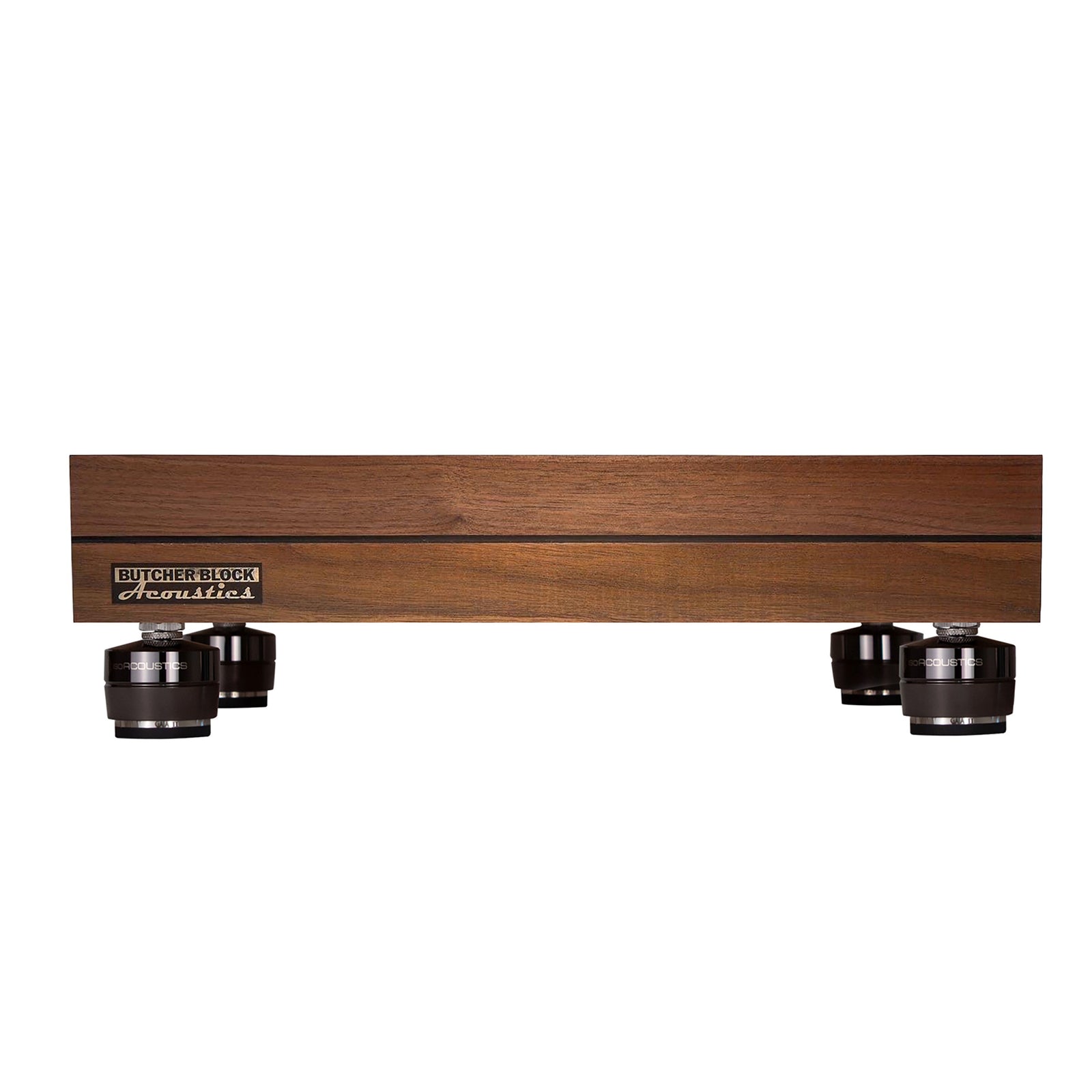Double B - Walnut Edge-Grain Isolation Platform w/ M6 or M8 Threaded Inserts - 3⅛" Thick | Choice of Footer