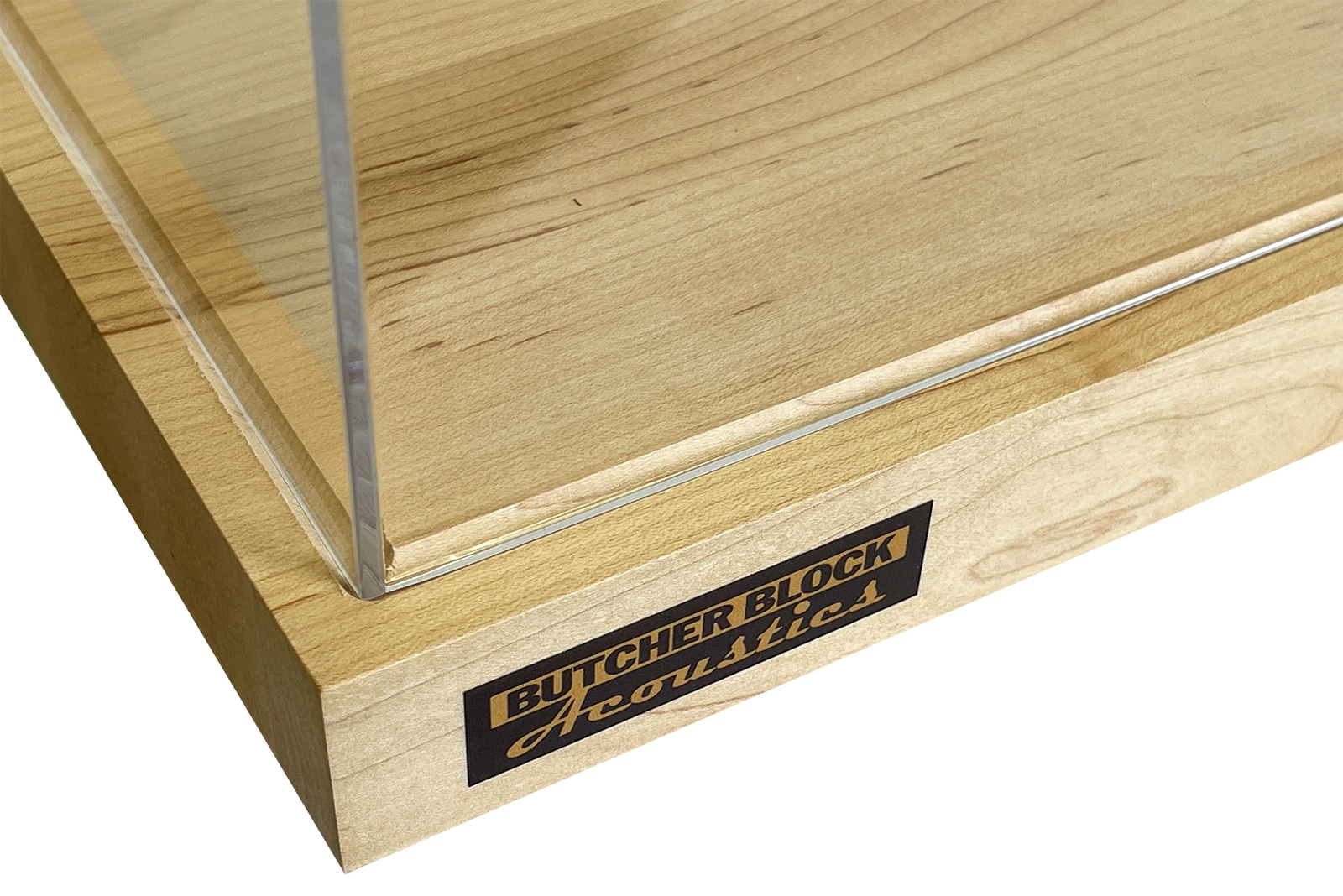 Channeled Maple Turntable Platform & Matched 8” Tall Dust Cover Set