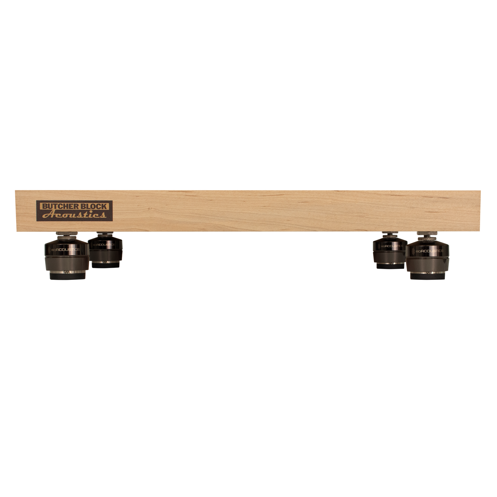 Solid Maple Edge-Grain Audio Platforms w/ M6 or M8 Threaded Brass Inserts - 1¾" Thick