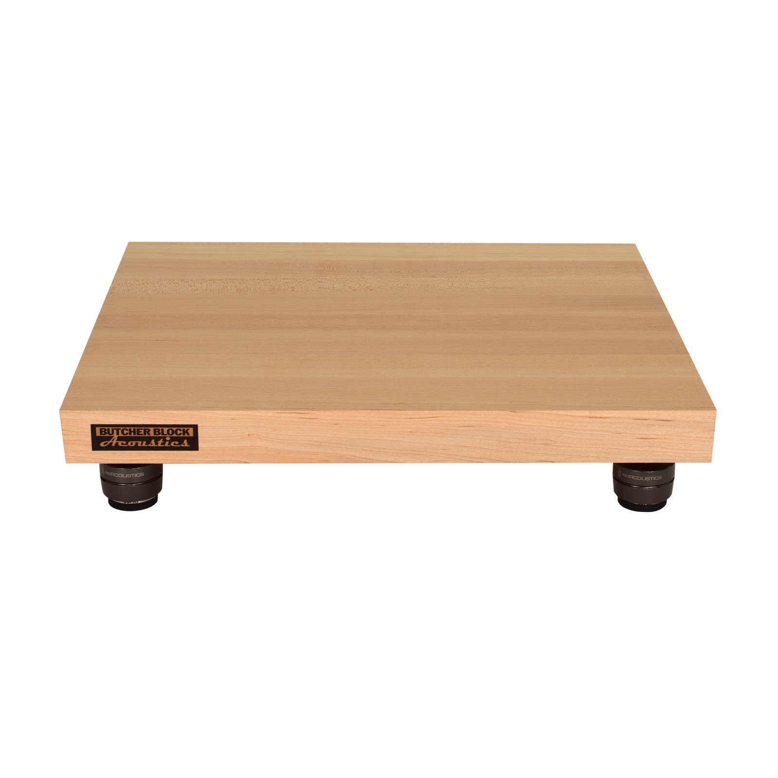 Solid Maple Edge-Grain Audio Platforms w/ M6 or M8 Threaded Brass Inserts - 1¾" Thick