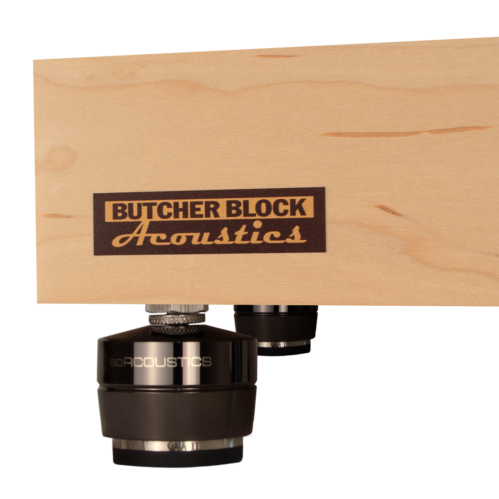 Solid Maple Edge-Grain Audio Platforms | IsoAcoustics GAIA Feet | 3" Thick