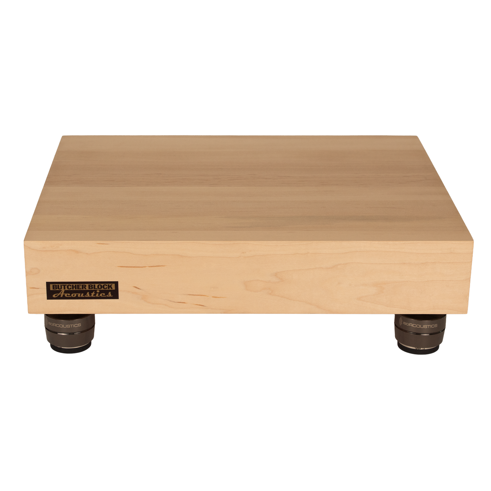 Solid Maple Edge-Grain Audio Platforms w/ M6 or M8 Threaded Brass Inserts - 3" Thick