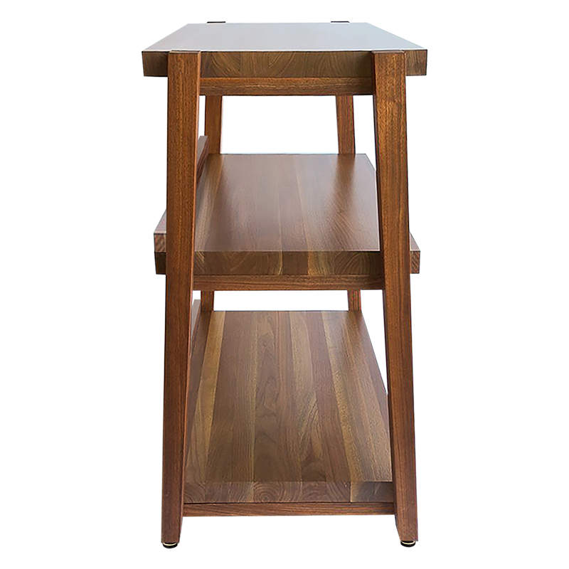 rigidrack® Record Rack - 2 Tier - 1½" Thick Solid Walnut Shelves - 1½" Walnut Legs