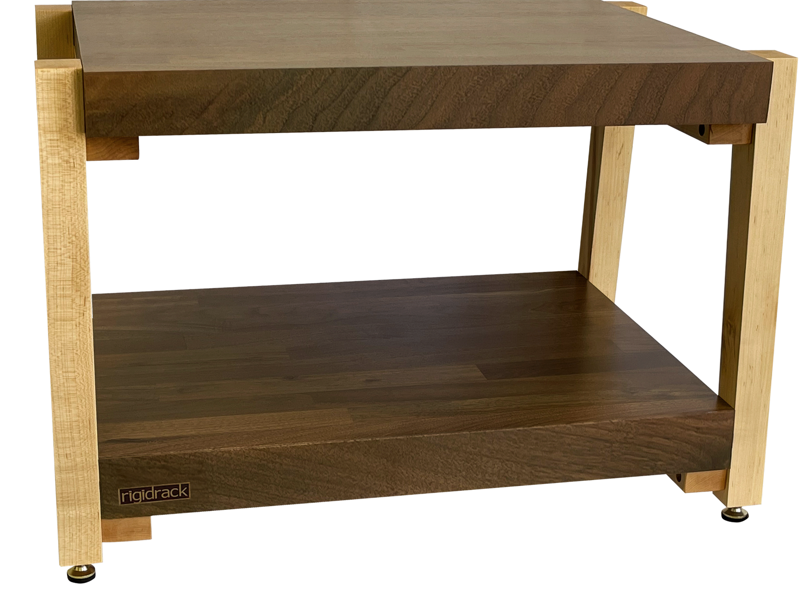 The BEAST by rigidrackPLUS - 2 Shelf - 3" Thick Solid Walnut Shelves - 1¾" Maple Legs - 14" Shelf Spacing
