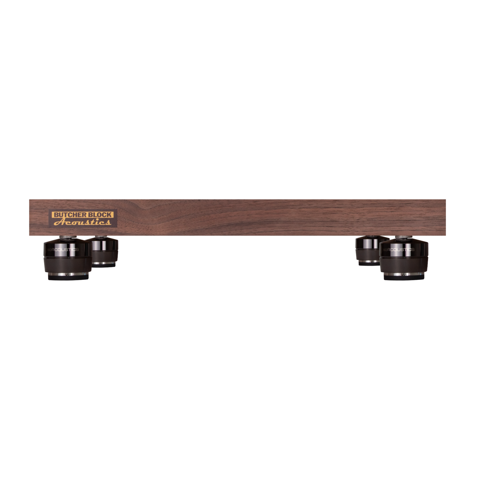 Solid Walnut Edge-Grain Audio Platforms | IsoAcoustics GAIA Feet | 1½" Thick