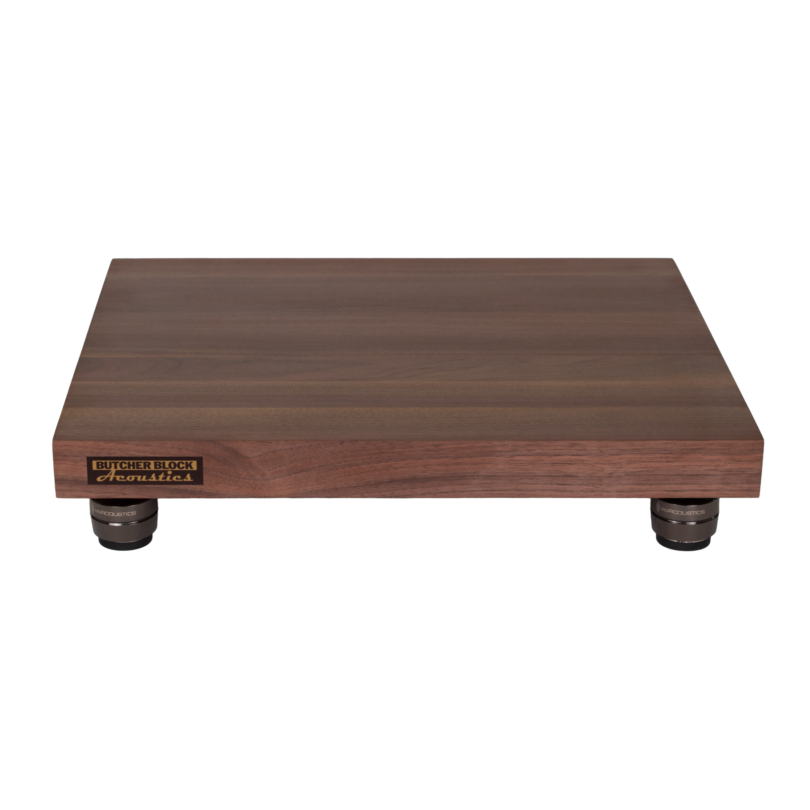 Solid Walnut Edge-Grain Audio Platforms | IsoAcoustics GAIA Feet | 1½" Thick