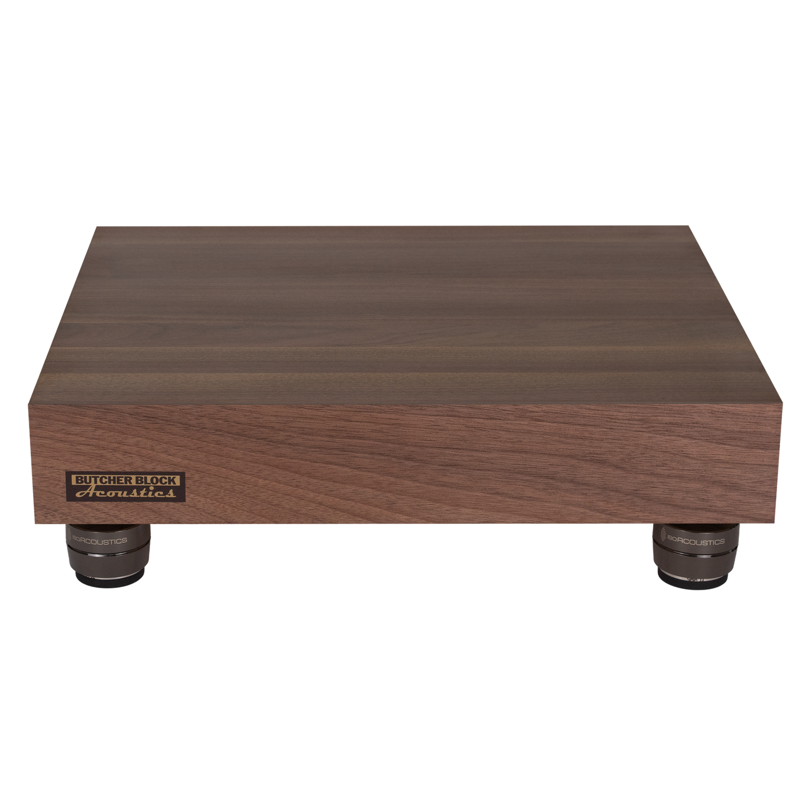 Solid Walnut Edge-Grain Audio Platforms w/ M6 or M8 Threaded Brass Inserts - 3" Thick