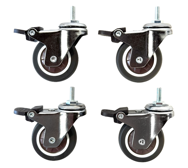 Mobile Amp Stands - Solid Maple Platforms with 2" TPE Swivel Stem Casters