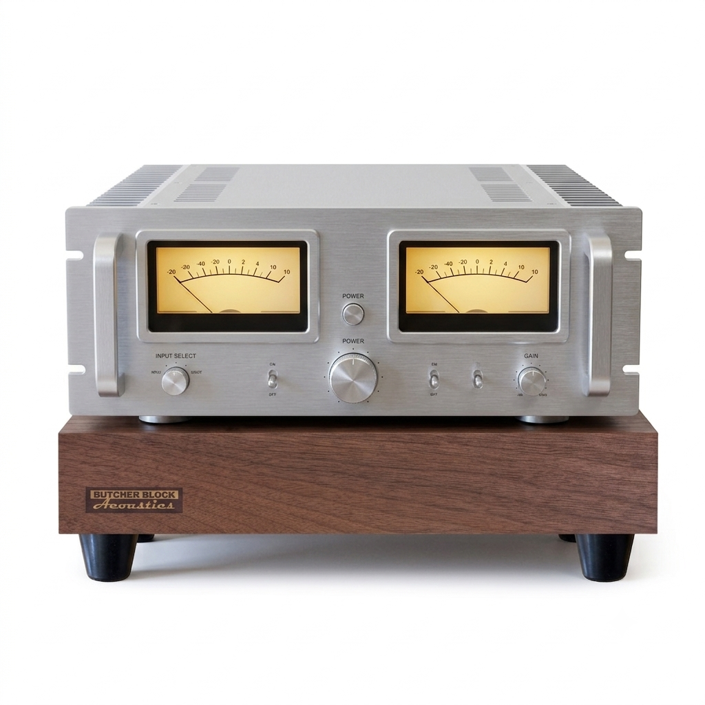 Solid Walnut Edge-Grain Audio Platforms w/ M6 or M8 Threaded Brass Inserts - 3" Thick