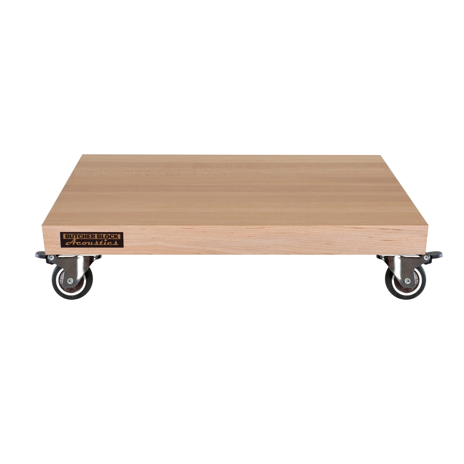 Mobile Audio Stands - Solid Maple Platforms with 2" TPE Swivel Stem Casters