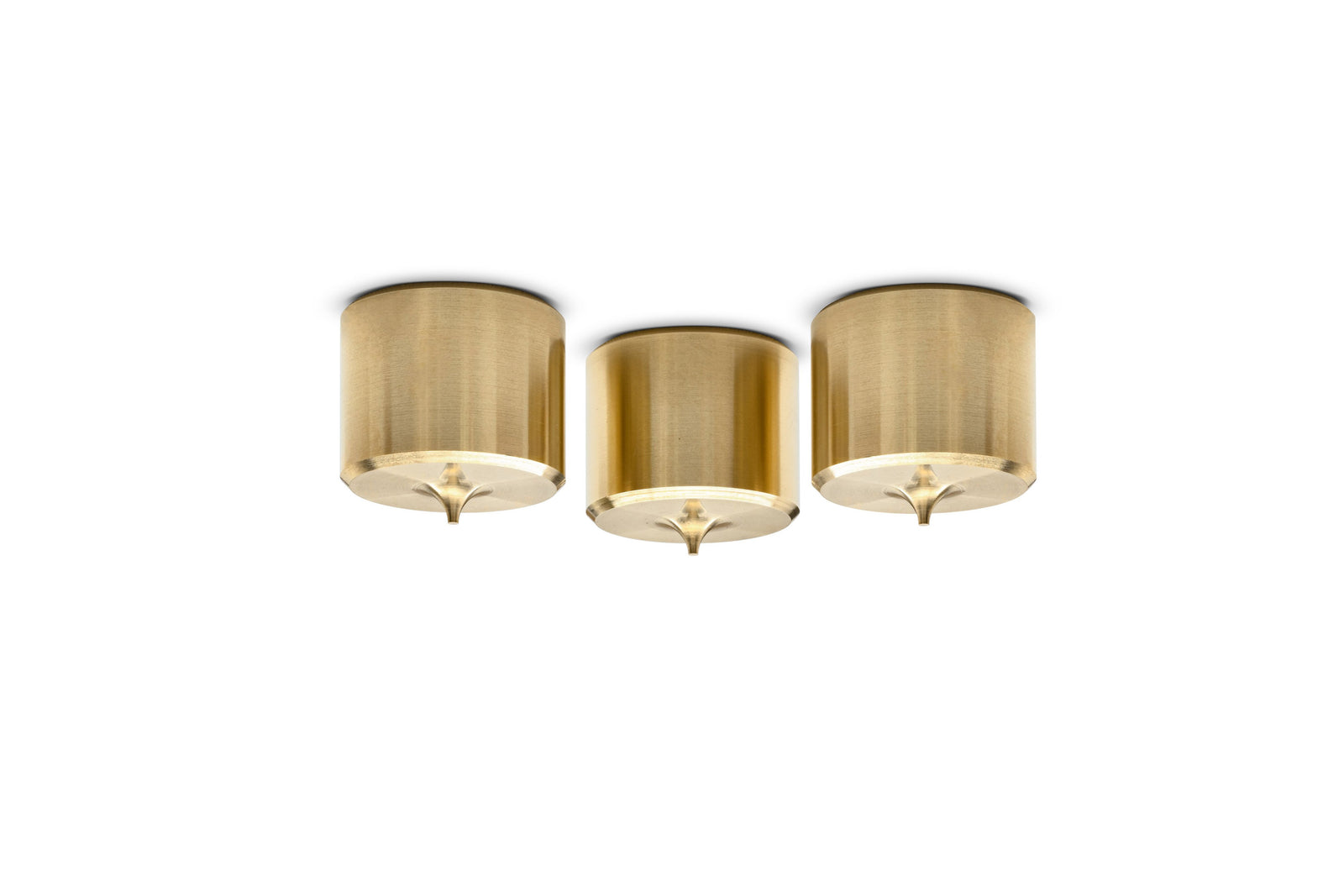 Purepoint® Brass Footers 1⅝” Dia x 1½" Tall (Set of 3)