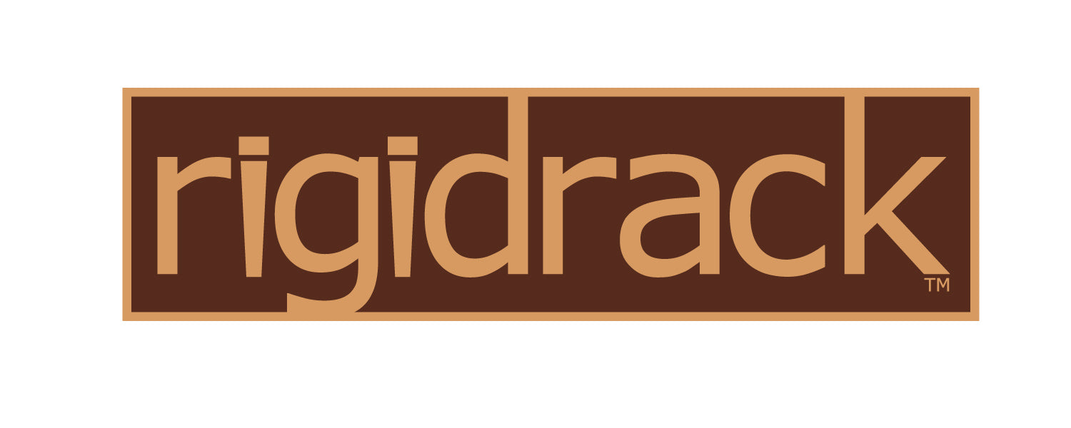 rigidrack® - 3 Shelf Rack - 1½" Thick Solid Maple Shelves - 1½" Walnut Legs - Standard Shelf Spacing | Choice of Footer