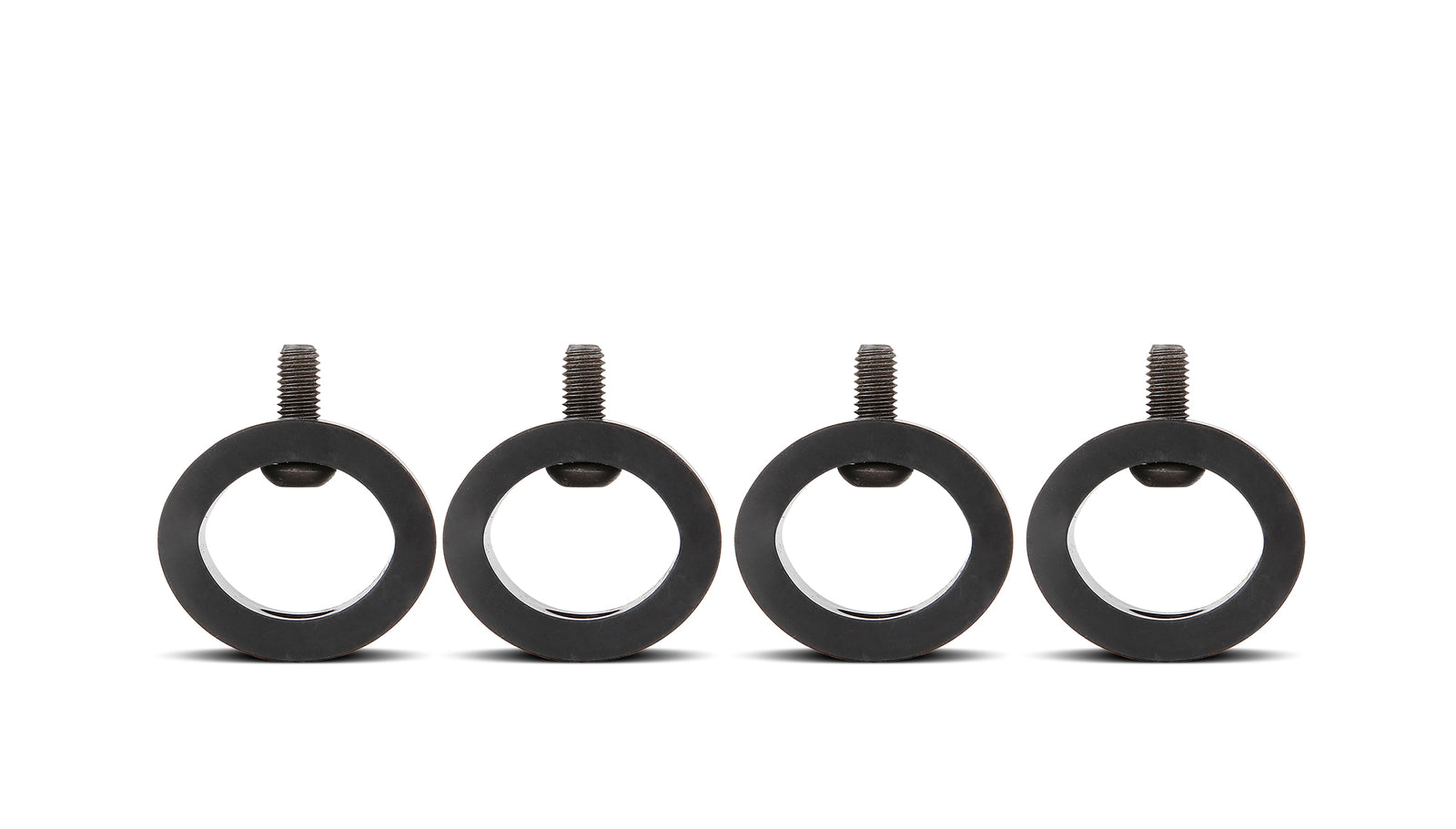 Solid Maple Edge-Grain Midnite Black - Audio Platforms w/ Threaded Brass Inserts - 1¾" Thick