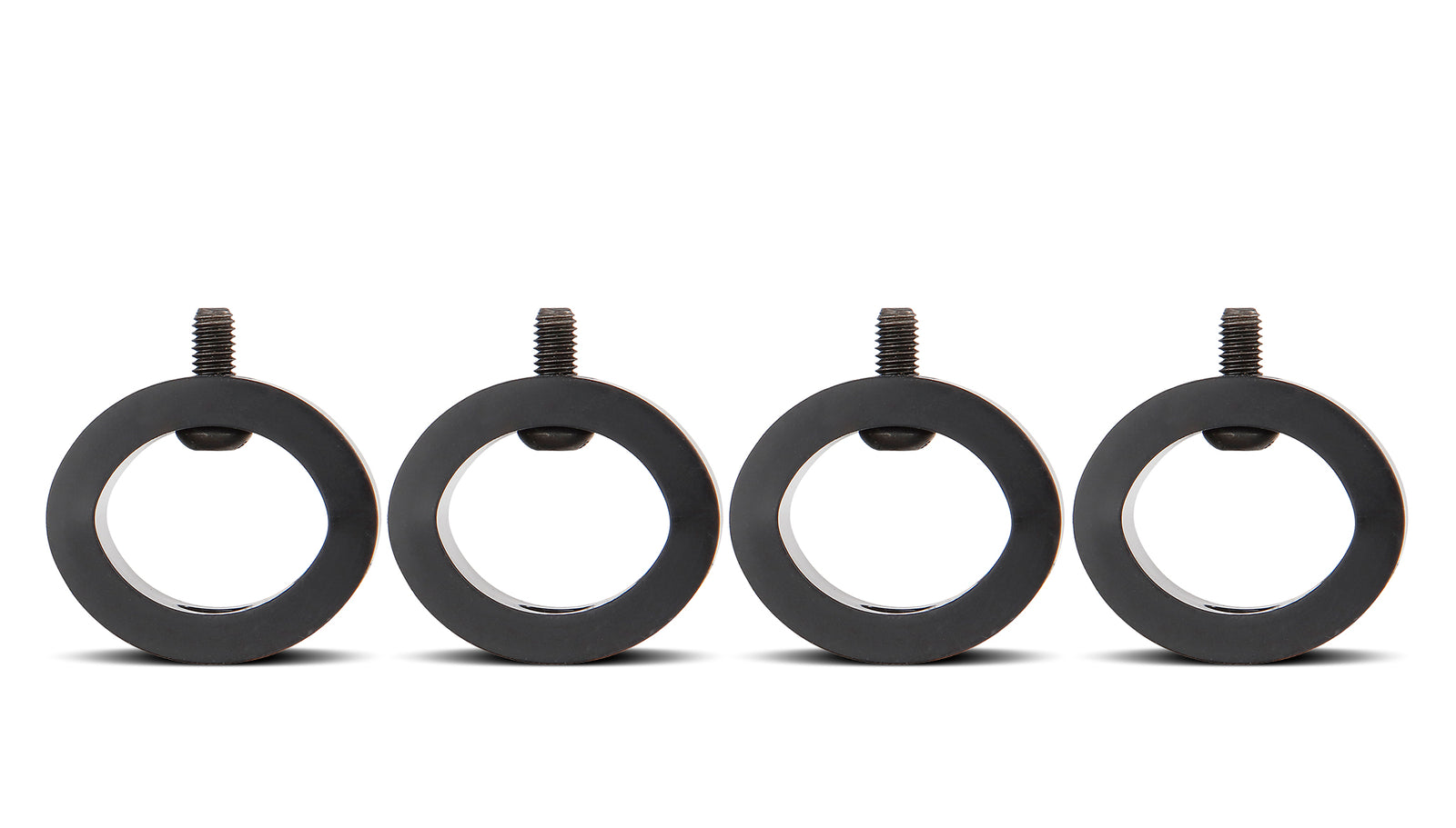 Solid Maple Edge-Grain Midnite Black - Audio Platforms w/ Threaded Brass Inserts - 3" Thick