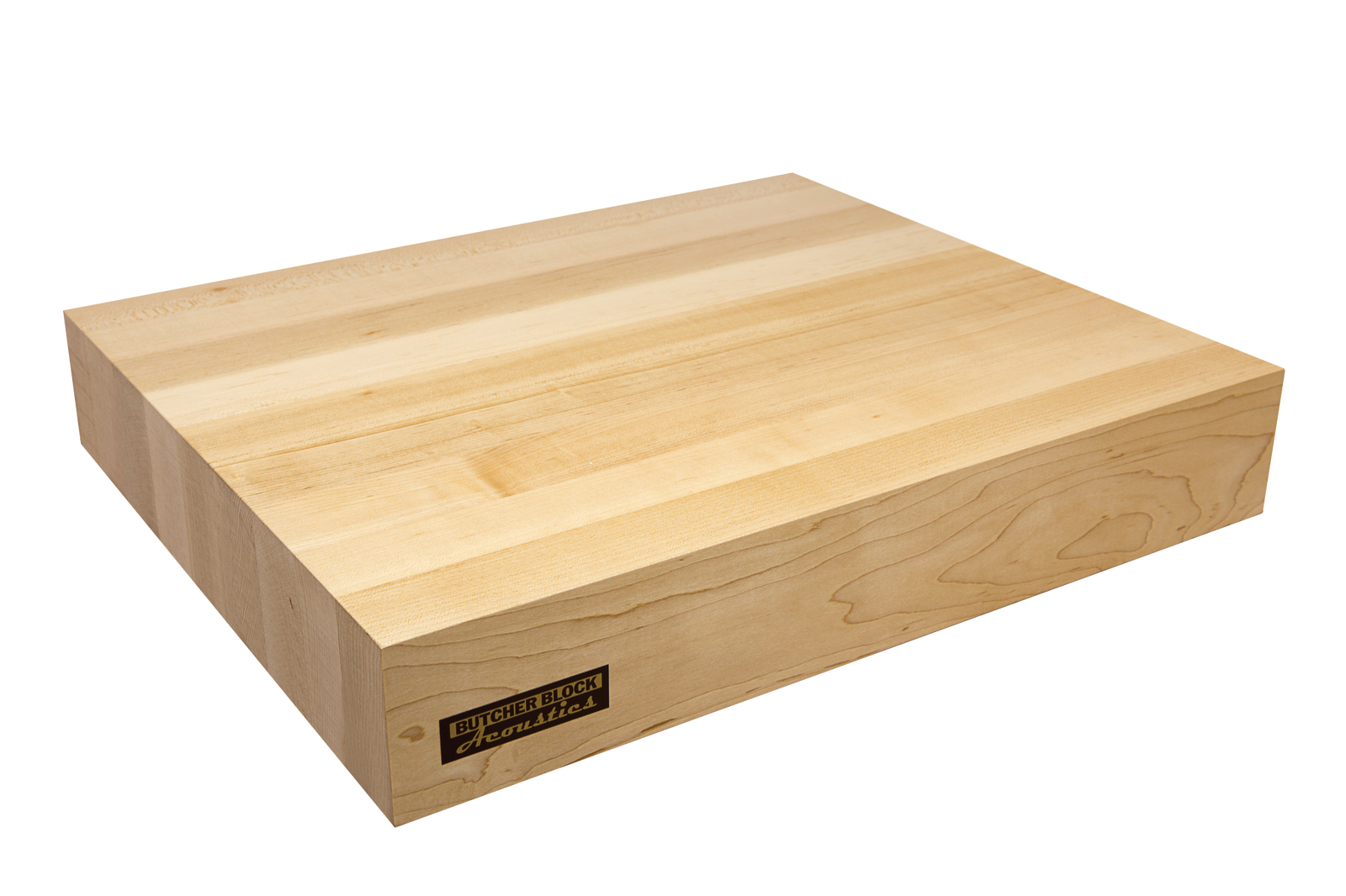 Solid Maple Edge-Grain Audio Platforms w/ M6 or M8 Threaded Brass Inserts - 3" Thick