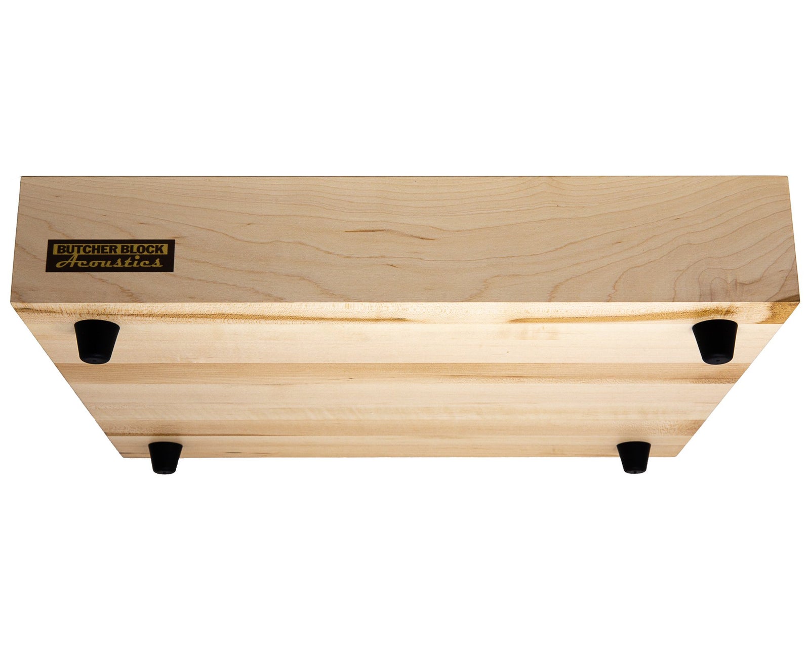 Solid Maple Edge-Grain Audio Platforms w/ M6 or M8 Threaded Brass Inserts - 3" Thick