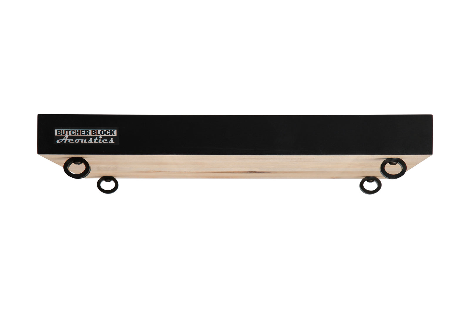 Solid Maple Edge-Grain Midnite Black - Audio Platforms w/ Threaded Brass Inserts - 1½" Thick