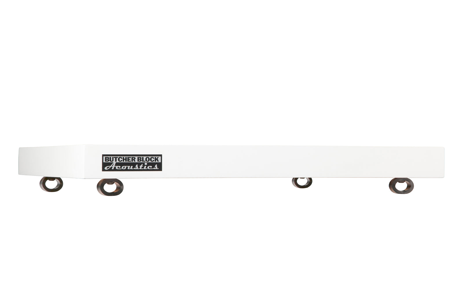 Solid Maple Edge-Grain White Audio Platforms w/ Threaded Brass Inserts - 1½" Thick