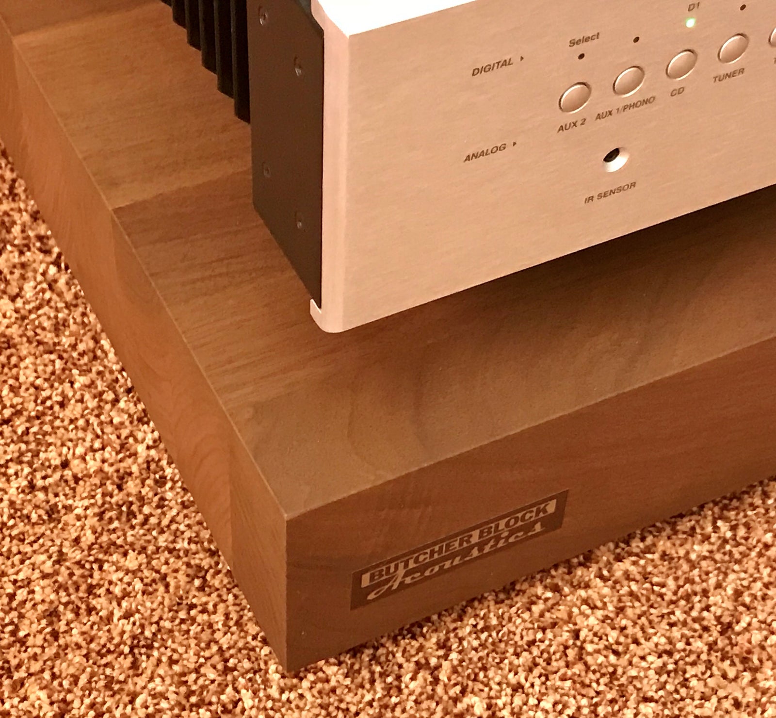 Solid Walnut Edge-Grain Audio Platforms w/ M6 or M8 Threaded Brass Inserts - 3" Thick