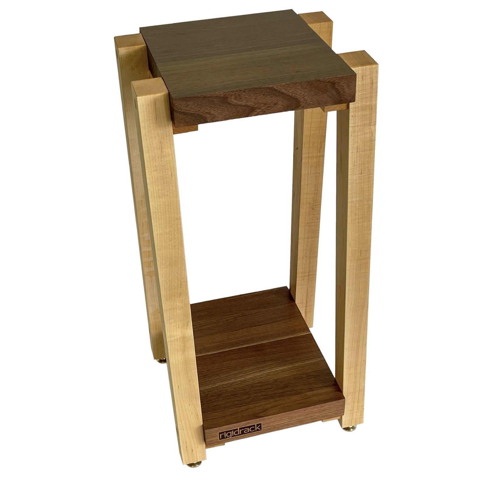 rigidrack® Speaker Stands - Walnut Shelves - Maple Legs