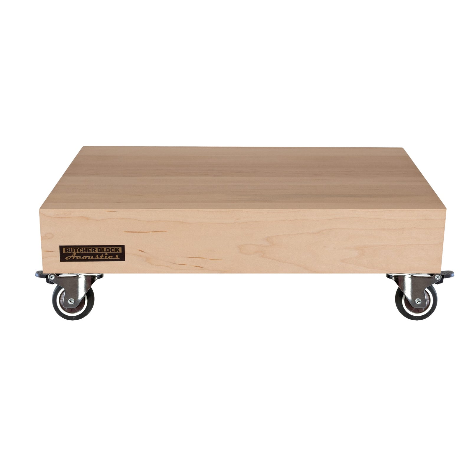 Mobile Audio Stands - Solid Maple Platforms with 2" TPE Swivel Stem Casters