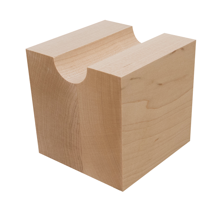 Cable Risers - Solid Hardwood - 3&quot; x 3&quot; x 3&quot; (Set of 4)