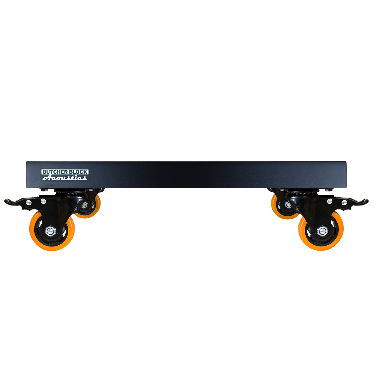 Goliath Mobile Audio Stands - Solid Midnite Maple Platforms with 3" Polyurethane Swivel Plate Casters