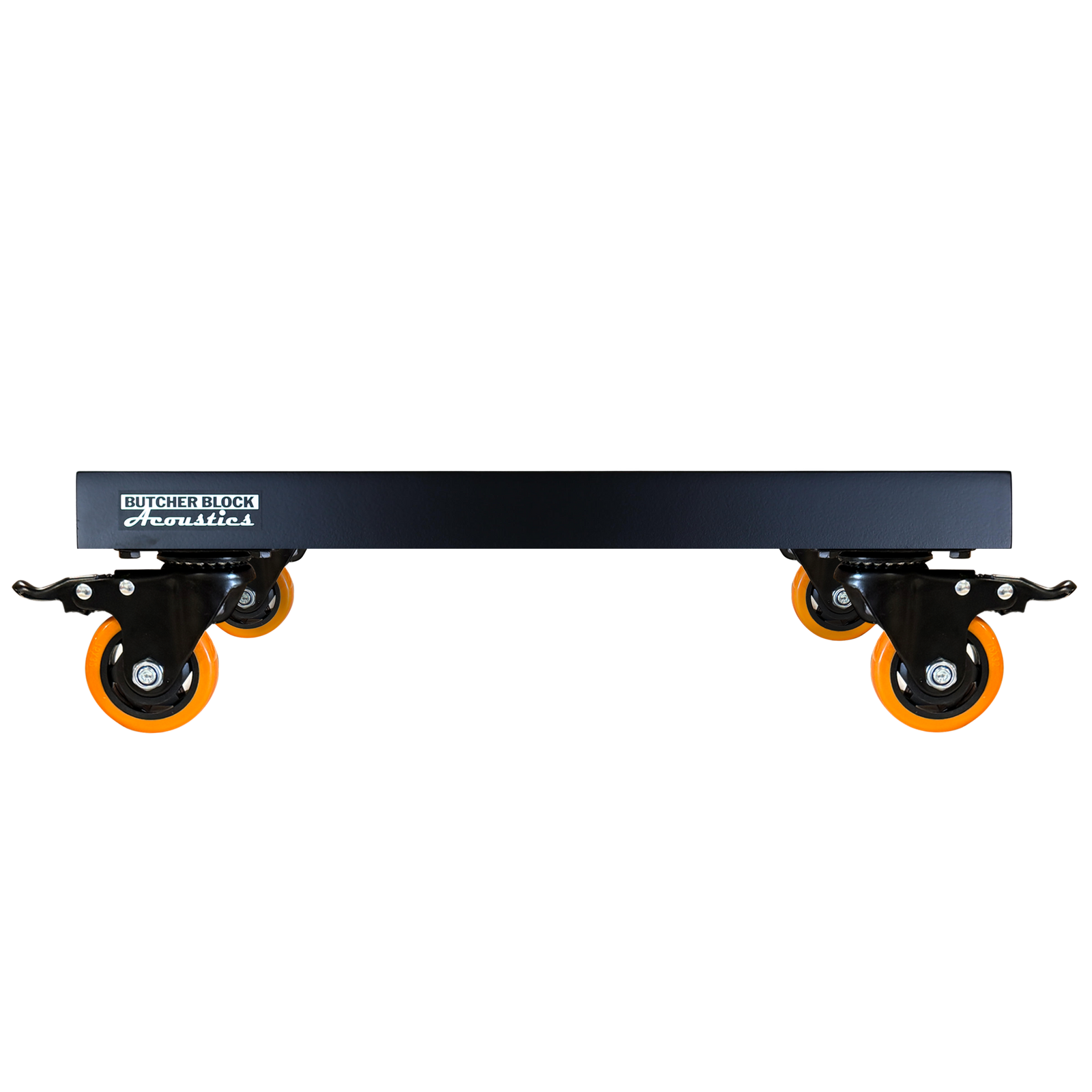 Goliath Mobile Audio Stands - Solid Midnite Maple Platforms with 3" Polyurethane Swivel Plate Casters
