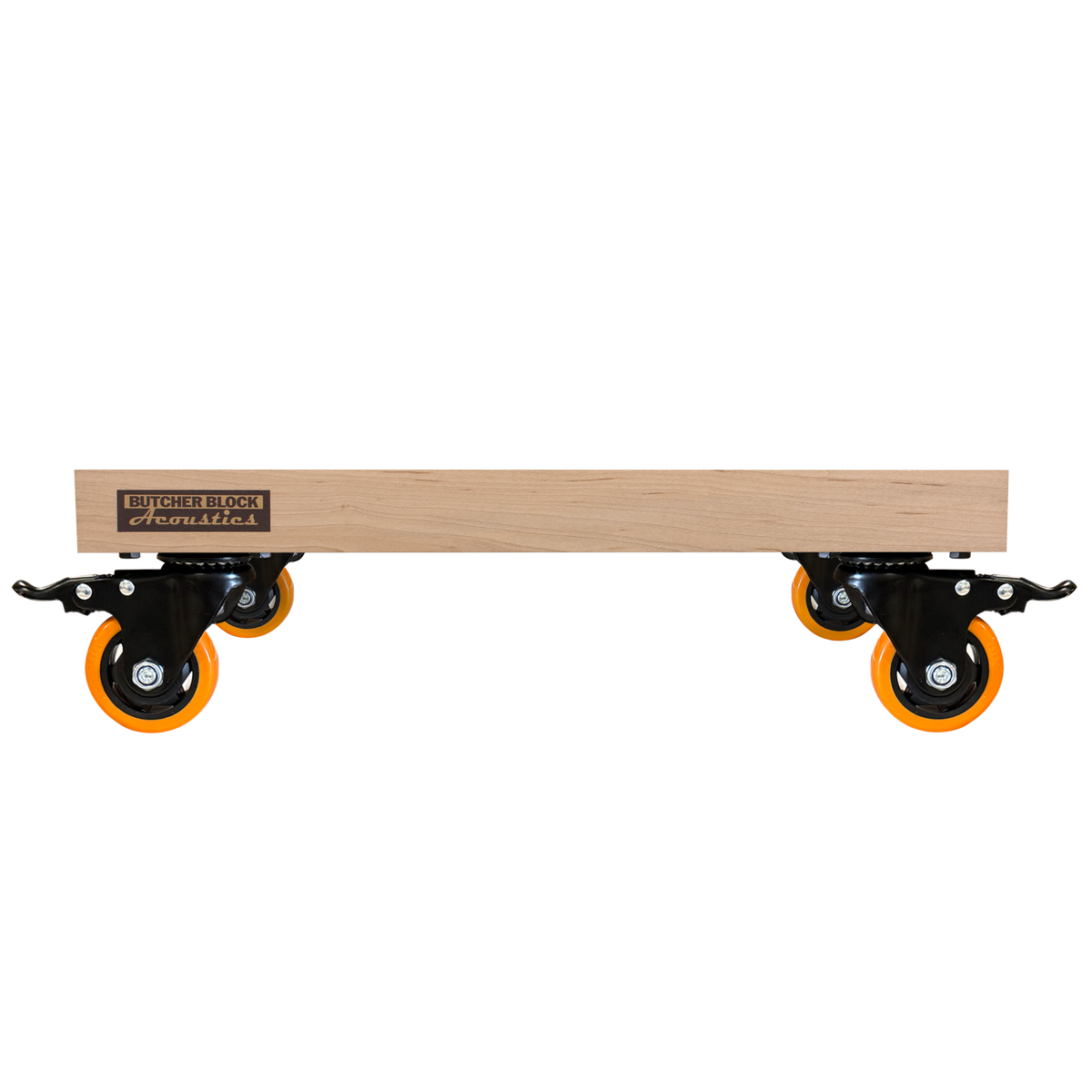 Goliath Mobile Audio Stands - Solid Maple Platforms with 3" Polyurethane Swivel Plate Casters