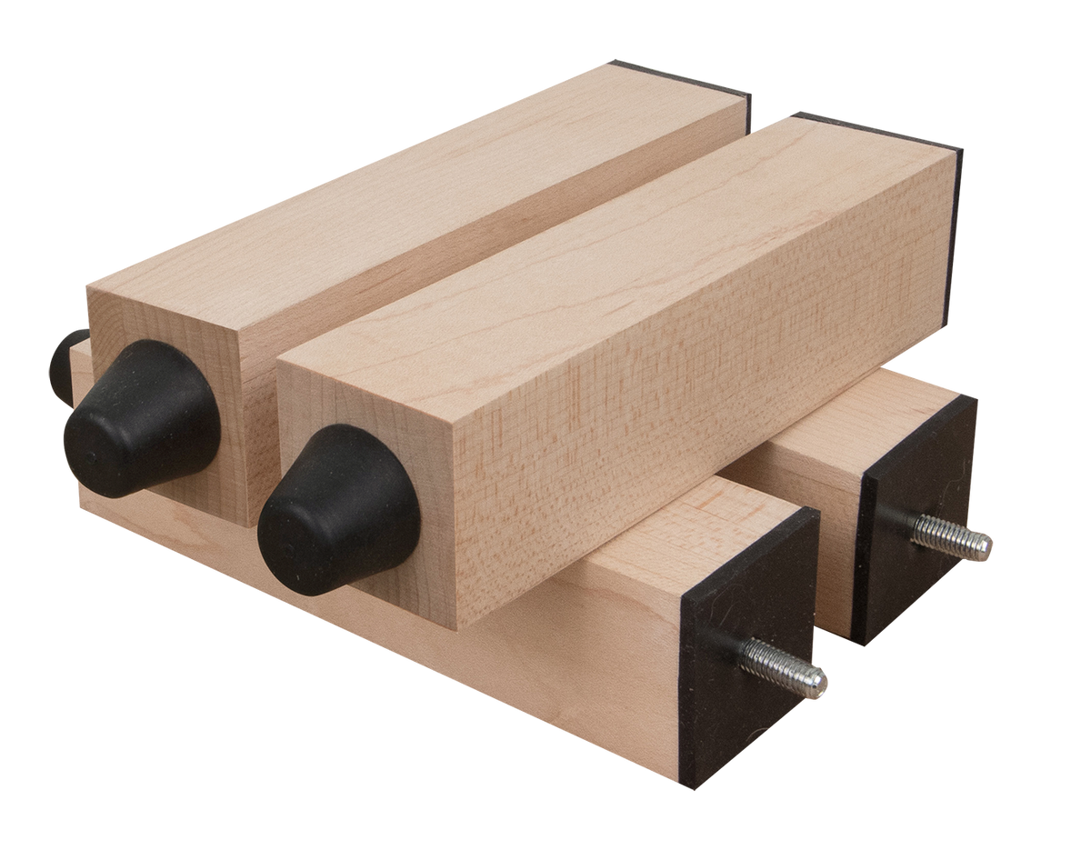 Solid Maple Edge-Grain Audio Platforms w/ M6 or M8 Threaded Brass Inserts - 3&quot; Thick