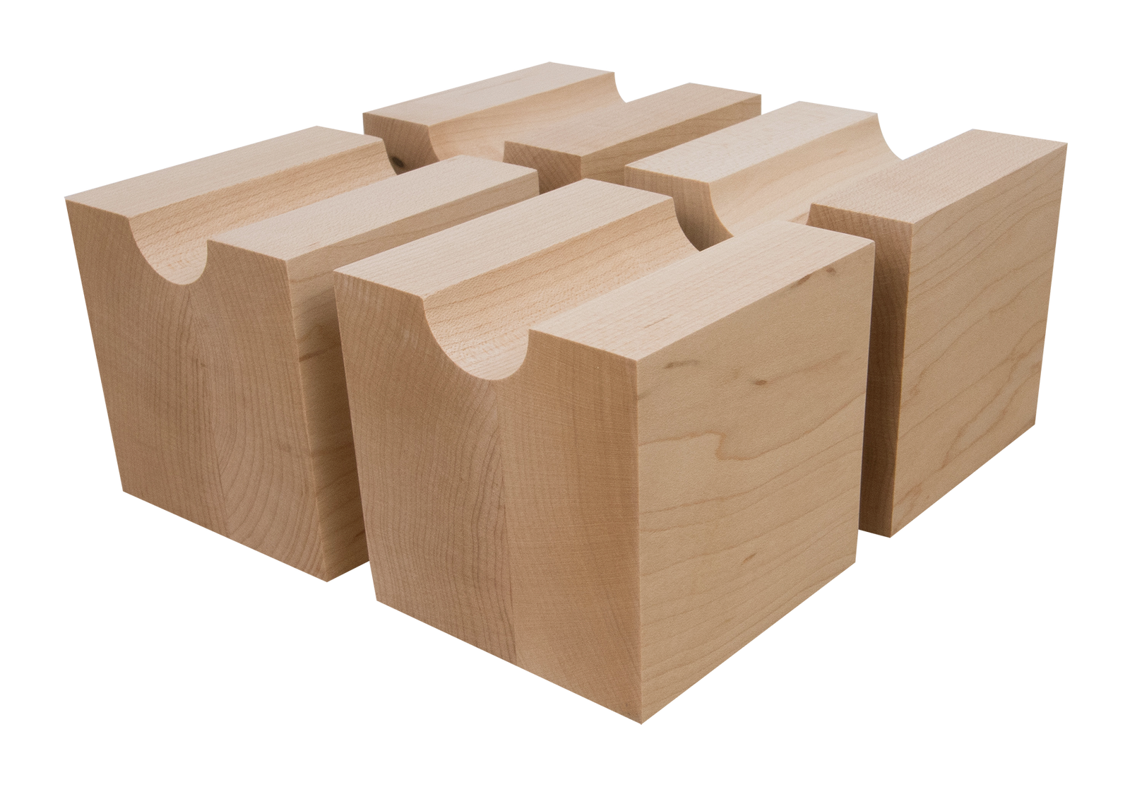 Cable Risers - Solid Hardwood - 3" x 3" x 3" (Set of 4)