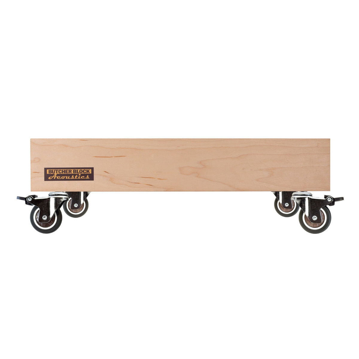 Mobile Audio Stands - Solid Maple Platforms with 2" TPE Swivel Stem Casters