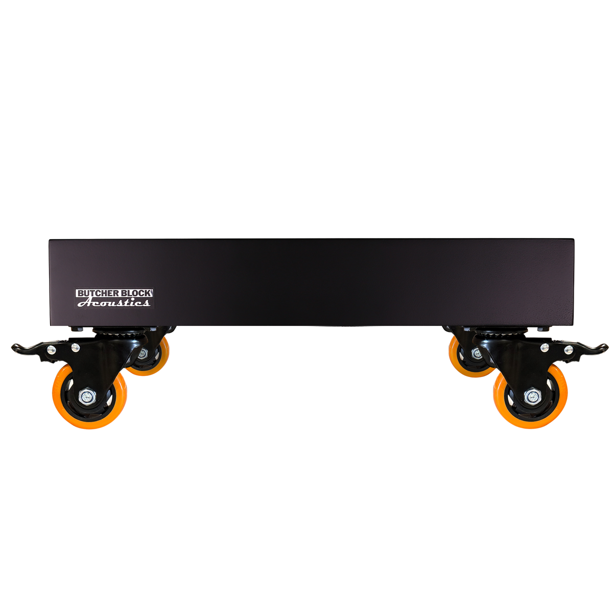 Goliath Mobile Audio Stands - Solid Midnite Maple Platforms with 3" Polyurethane Swivel Plate Casters