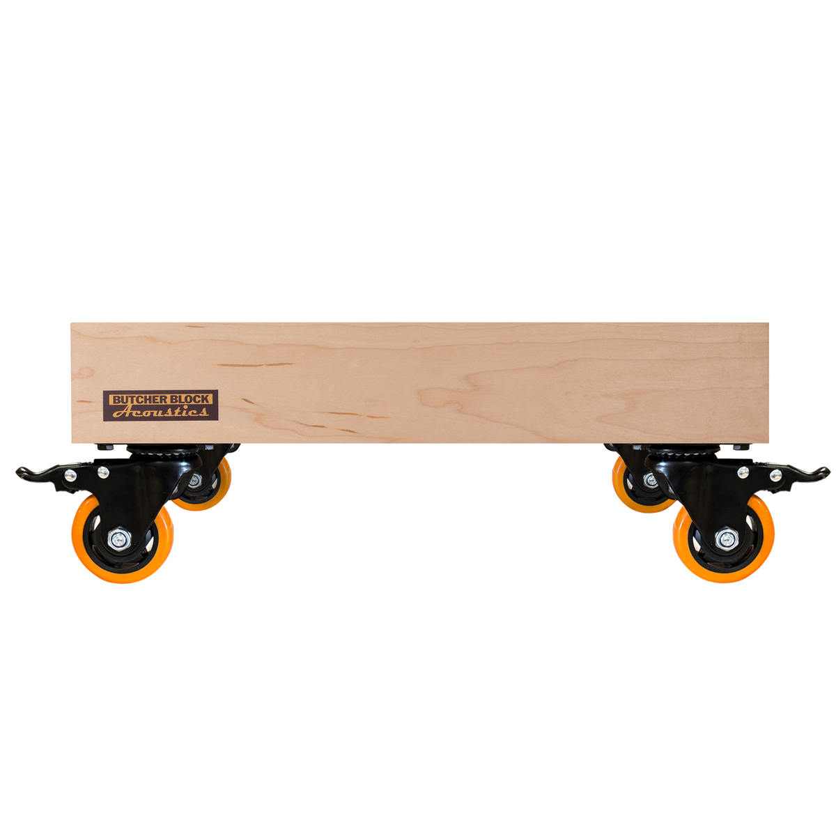 Goliath Mobile Audio Stands - Solid Maple Platforms with 3" Polyurethane Swivel Plate Casters
