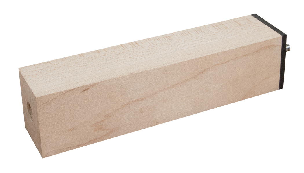 PLATFORM LEGS / RISERS - SOLID HARDWOOD - 1½&quot; x 1½&quot; - W/ VISCOELASTIC DAMPING PAD (SET OF 4) Platform Legs / Risers - Solid Hardwood - 1½&quot; x 1½&quot; - w/ Viscoelastic Damping Pad (Set of 4)