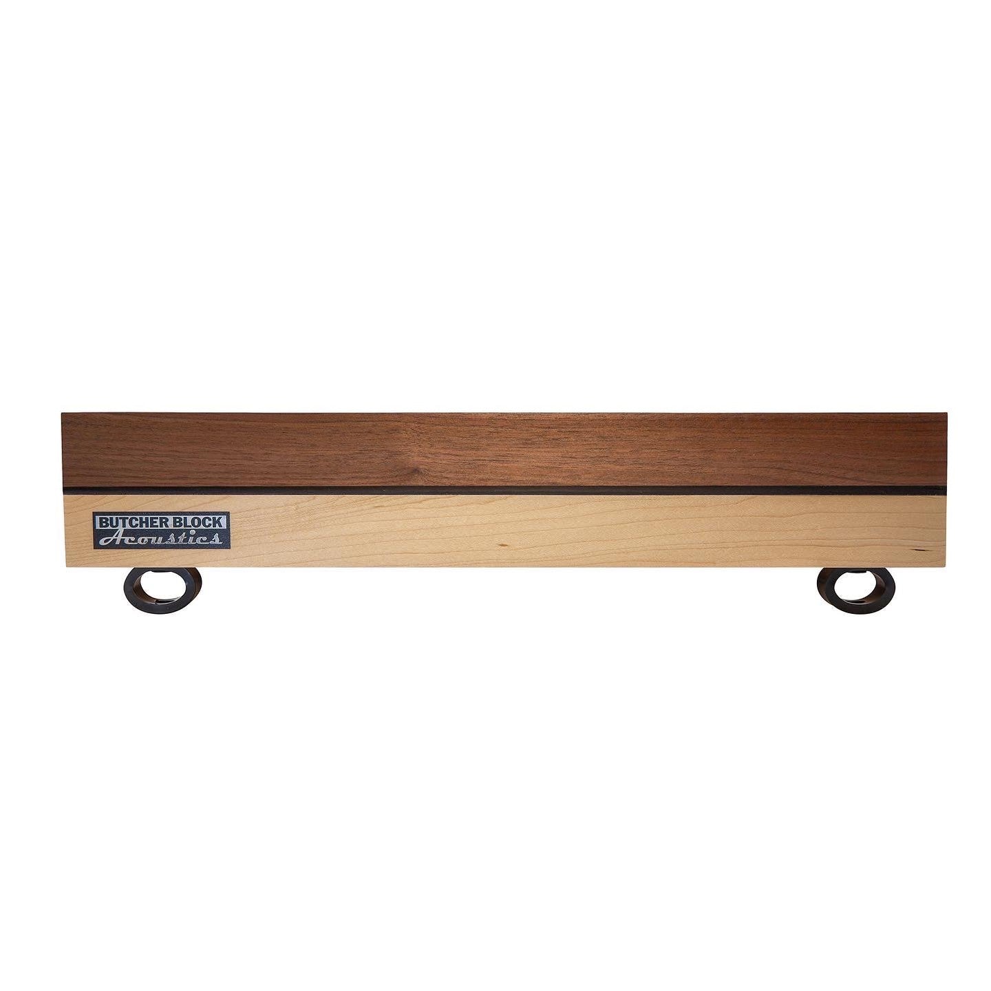 Double B Combo - Walnut | Maple Edge-Grain Isolation Platform w/ M6 or M8 Threaded Inserts - 3⅛" Thick | Choice of Footer