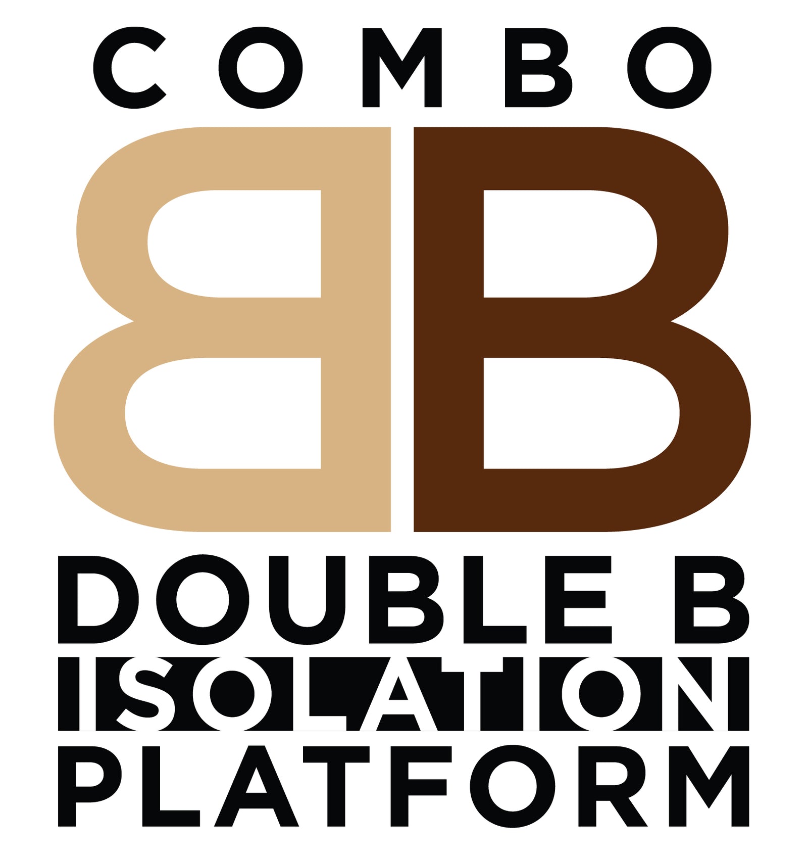 Double B Combo - Maple | Walnut Isolation Platform w/ M6 or M8 Threaded Brass Inserts - 3⅛" Thick