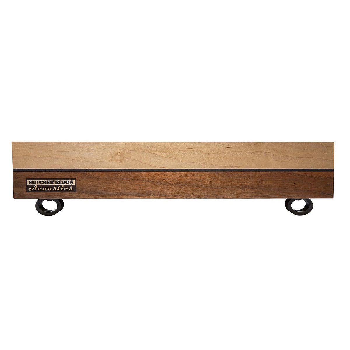 Double B Combo - Maple | Walnut Edge-Grain Isolation Platform w/ M6 or M8 Threaded Inserts - 3⅛" Thick | Choice of Footer