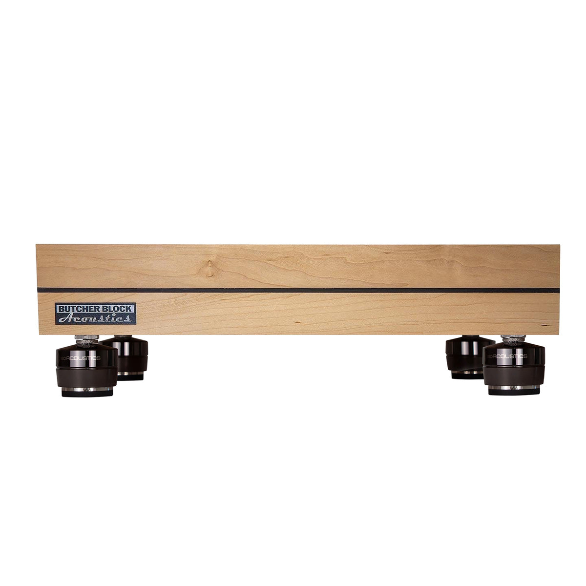 Double B - Maple Edge-Grain Isolation Platform w/ M6 or M8 Threaded Inserts - 3⅛" Thick | Choice of Footer