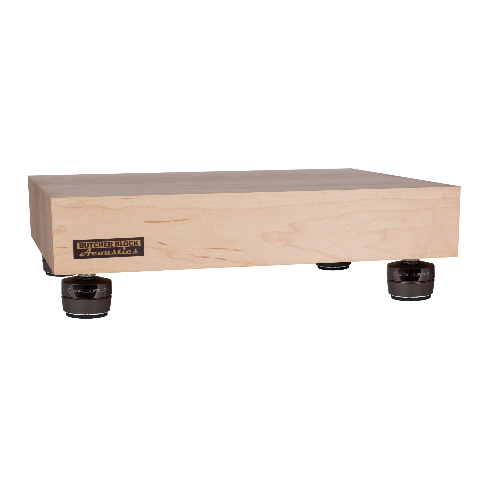 Solid Maple Edge-Grain Audio Platforms | IsoAcoustics GAIA Feet | 3" Thick