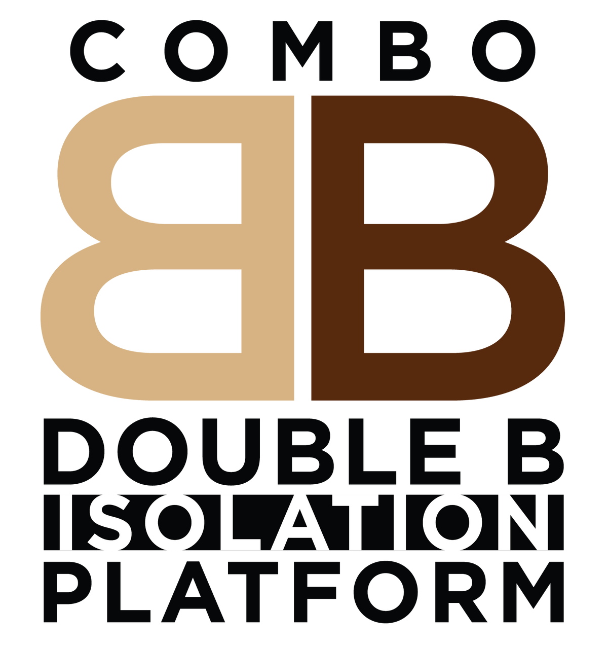 Double B Combo - Maple | Walnut Isolation Platform w/ M6 or M8 Threaded Brass Inserts - 3⅛&quot; Thick