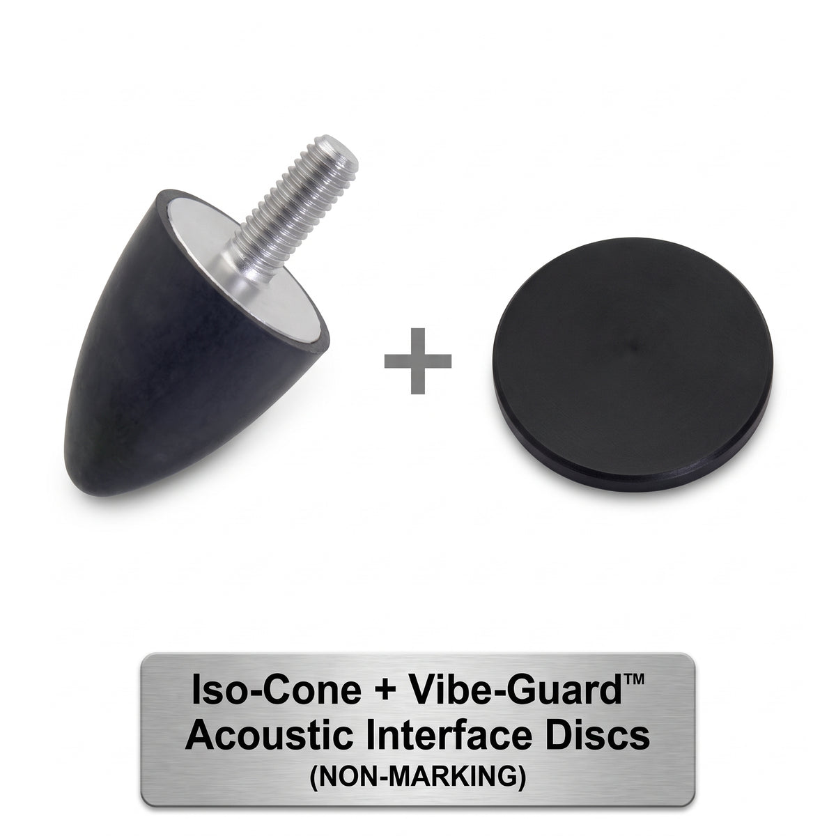 Iso-Cone VG™ Non-Marking Dual-Stage Isolation &amp; Leveling Cone System w/ M6 Threads (Set of 4)