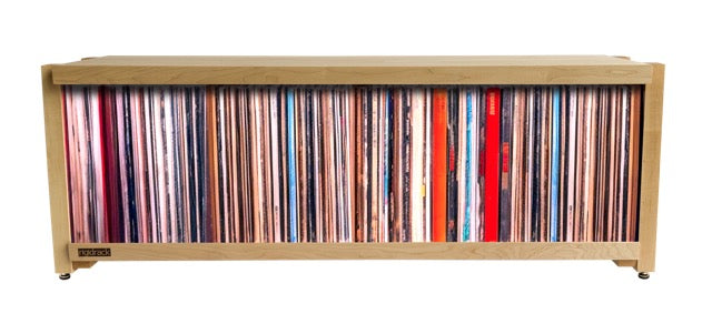 rigidrack® Record Rack - 1 Tier - 1½" Thick Solid Maple Shelves - 1½" Maple Legs