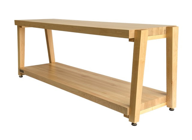 rigidrack® Record Rack - 1 Tier - 1½&quot; Thick Solid Maple Shelves - 1½&quot; Maple Legs